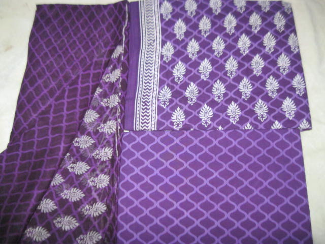 Manufacturers Exporters and Wholesale Suppliers of Bagru Discharge Suit Jaipur Rajasthan